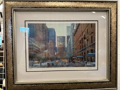 Park Avenue Winter - Alexander Chen Lithograph