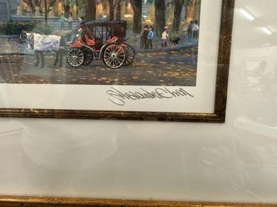New York Pulitzer Fountain Lithograph by Alexander Chen