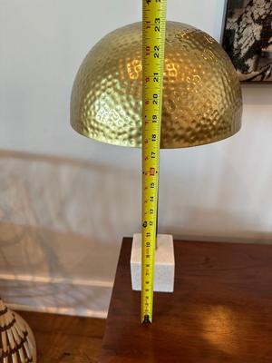 Brass Accent Lamp W/ Marble Base