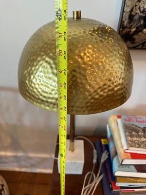 Brass Accent Lamp W/ Marble Base