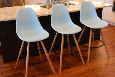 Three Bar Height Armless Chairs (3)