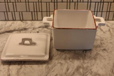 Casserole with Ceramic Lid Bianco by VIETRI (ITALY)