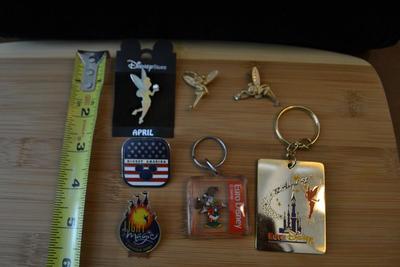 LOT 91. DISNEY PINS & KEY CHAINS