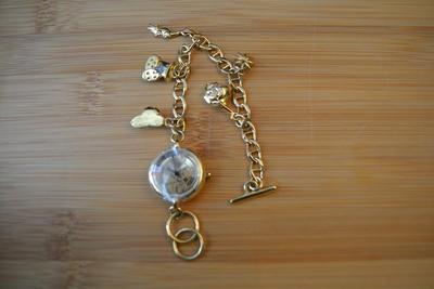 LOT 92 TINKER BELL CHARM BRACELET WATCH