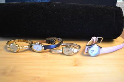 LOT 114. LADIES TIMEX WATCHES LOT OF FOUR