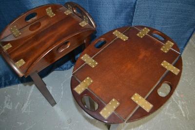 LOT 144. PAIR OF MINI SIDE TABLES