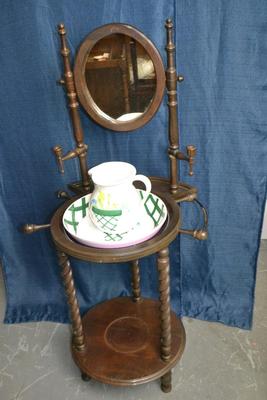 LOT 143 VINTAGE WASH STAND WITH PITCHER AND BASIN