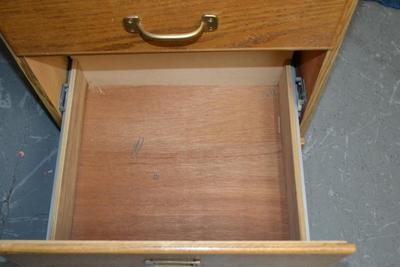 LOT 152. WOOD 2 DRAWER  FILE CABINET