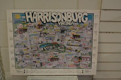Local Vintage Harrisonburg, VA JMU Yearbook Advertising Calendar 1990
