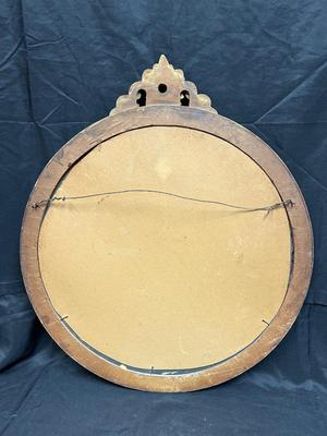 Vintage Hollywood Regency Style Round Wall Hanging Mirror