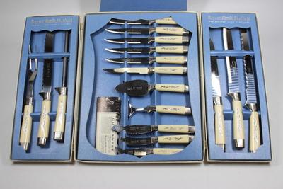 Vintage Regent Sheffield Stainless Steel Cutlery Treasure Chest 17 Piece Set with Original Box