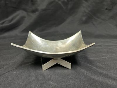 Made in Mexico Sterling Silver Atomic Trinket Change Dish Bowl