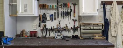 Contents of Peg Board in Shop 1