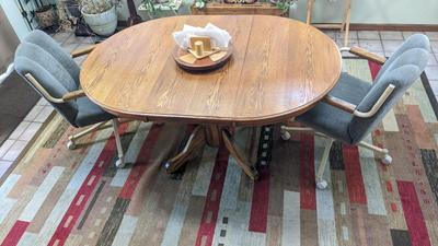 Oval Dining Table and 2 Chairs