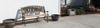Sitting Bench and Pots