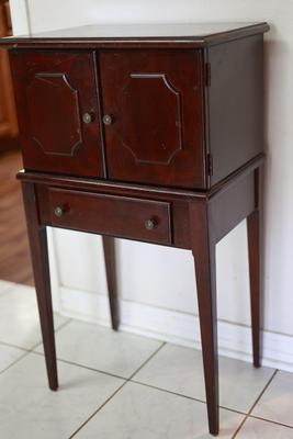 Tall One Drawer & Cabinet Table