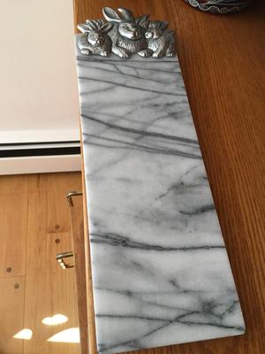 Vintage Arthur Court  bunny marble cheeseboard
