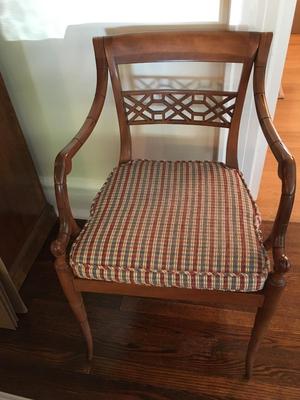 Vintage mahogany chair with open design back