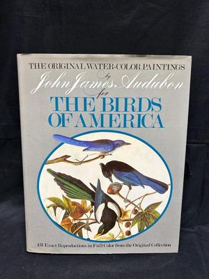 The Birds of America John James Audubon with Water-Color Painting Prints Coffee Table Book