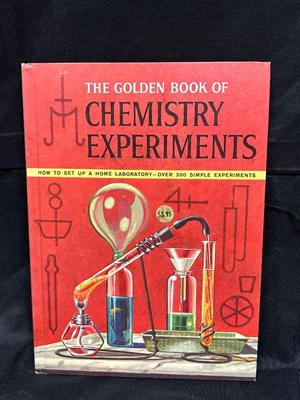 Vintage Childrens Teens The Golden Book of Chemistry Experiments Hard Cover Educational Learning Book 1969