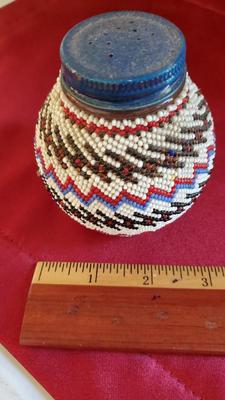 Beaded Medicine Jar with lid