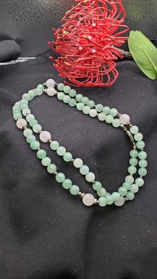 Vintage multi-colored jade necklace