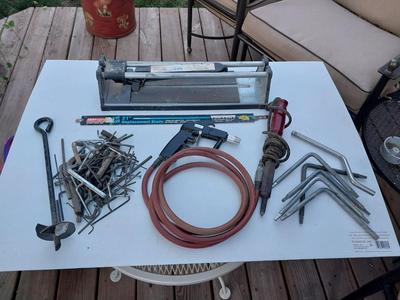 TILE CUTTER, AIR TOOL, ALLEN WRENCHES, SOLDERING IRON AND MORE
