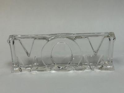 Avon Clear Embossed Glass Mom Plaque Paperweight