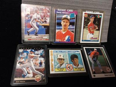 ROOKIE AND OTHER BASEBALL CARDS IN PROTECTIVE SLEEVES