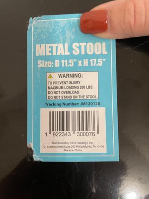 Black Metal Stool