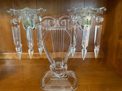 Cambridge "Lyre" Harp Light Candelabra Candlestick Holder (1 of 2)
