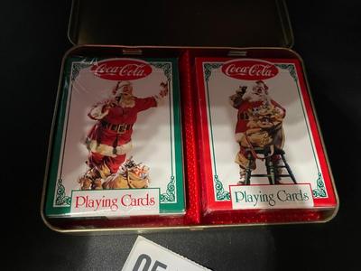 Coca-Cola Holiday Tin of Playing Cards