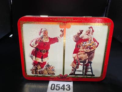Coca-Cola Holiday Tin of Playing Cards