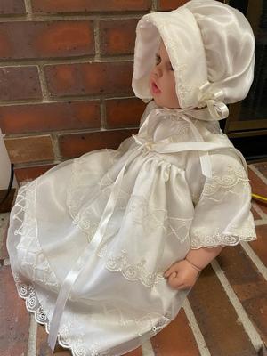 Doll in white dress
