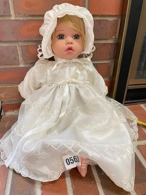 Doll in white dress