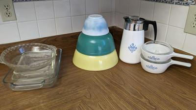 Pyrex Primary and Corning Cornflower