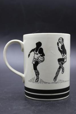 Vintage USA Basketball Team Graphic Stipple Drawn Design Ceramic Coffee Mug