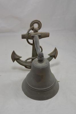 Rustic Nautical Wall Mount Metal Anchor Bell