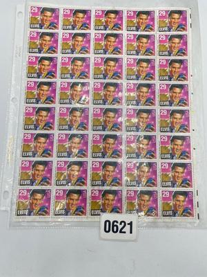 Sheet of mint Elvis Stamps-1993