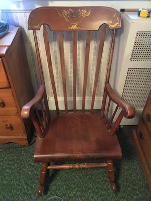 Vintage Tell City maple rocking chair