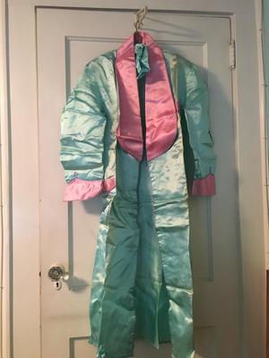 Vintage 4 piece silk pj set in suitcase