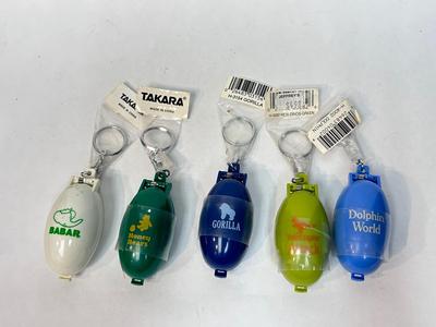 Set of 5 Takara Capsule Keychain Pocket Critters Miniatures New in Plastic Early 1990s