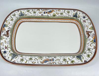 Huge Nazari Hand Painted Ceramic Platter Serving Tray from Portugal Williams Sonoma