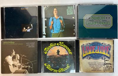 Lot of 6 CD's Nash Crosby Taylor Havens Simon & Garfunkel Greenpeace Concert Live Jive Concert