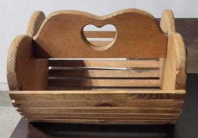 Wooden Slat Basket