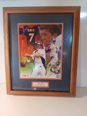 1983 - 1998 Denver Broncos framed John Elway Picture Officially Licensed