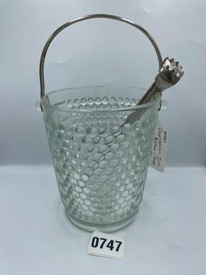 Depression ice bucket & tongs