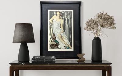 972 "Lady in Lace" K. Lempicka Signed Numbered Lithograph Tamara de Lampicka
