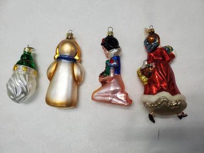 Glass Character Ornaments