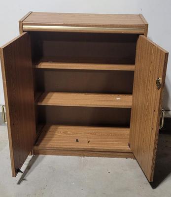 Oak Laminated DVD/CD Storage Cabinet